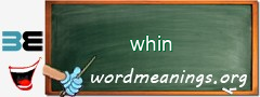 WordMeaning blackboard for whin